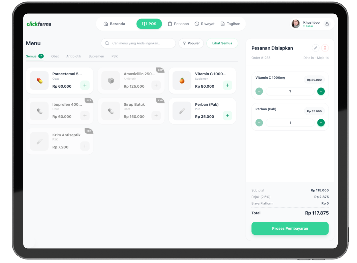ClickFarma POS Dashboard